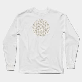 The Flower of Life - Gold Long Sleeve T-Shirt